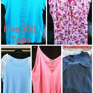 5 XXL Blouses,THATS JUST $4 EACH !